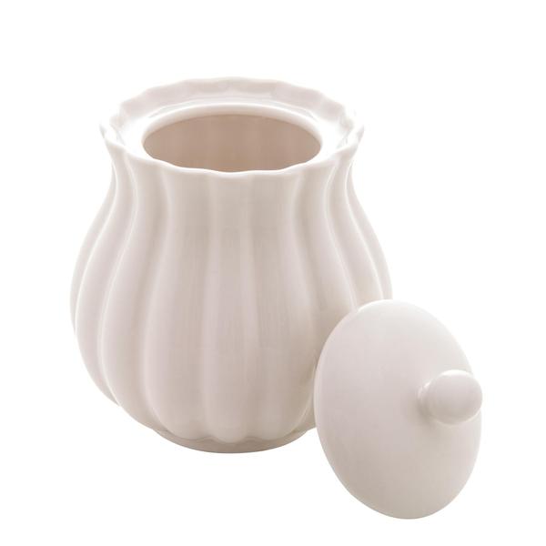 Imagem de Açucareiro De Porcelana Pétala Branco Matt 10,5X8,5Cm - BON GOURMET