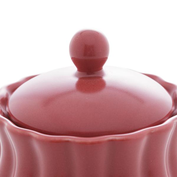 Imagem de Açucareiro de Porcelana Pétala Vermelho Matt 10,5cm X 8,5 cm - Wolff