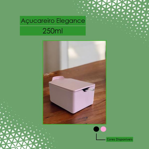 Imagem de Açucareiro Elegance 250ml Com Colher Sofisticado Porta Açucar