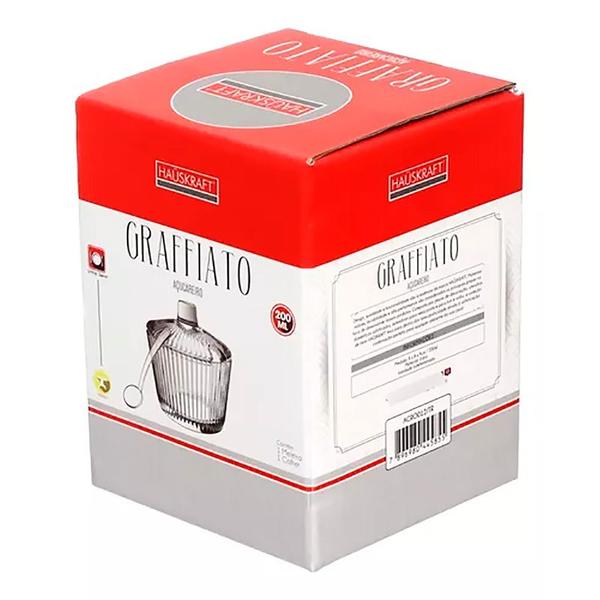 Açucareiro Graffiato Transparente em Vidro 200ml ACRO012TR - Hauskraft - ETILUX, HAUSKRAFT, WESTERN Imagem de Açucareiro Graffiato Transparente em Vidro 200ml ACRO012TR - Hauskraft
