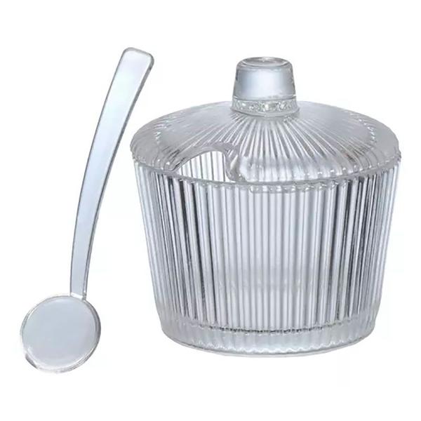 Açucareiro Graffiato Transparente em Vidro 200ml ACRO012TR - Hauskraft - ETILUX, HAUSKRAFT, WESTERN Imagem de Açucareiro Graffiato Transparente em Vidro 200ml ACRO012TR - Hauskraft
