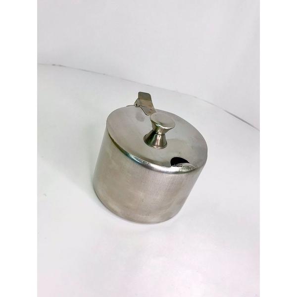 Imagem de Açucareiro inox com colher 220ml com tampa articulada 6,4x7,5cm