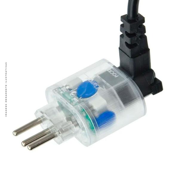 Imagem de Adapatador iCLAMPER Pocket 3P, 10A, Transparente, Clamper - 010199