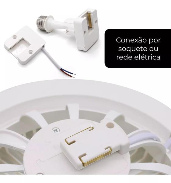 Imagem de Adaptação Bivolt: Lâmpada Ventilador De Teto Com Led Ajustável E27 Bivolt