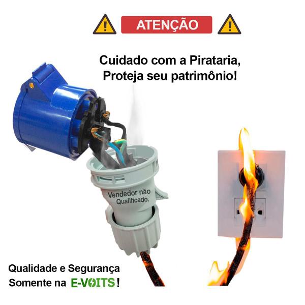 Imagem de Adaptador 16a para Carregador Portátil Carro Elétrico 1.80m