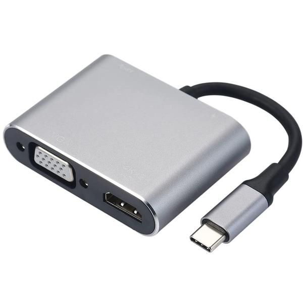 Imagem de Adaptador 4-EM-1 Hub tipo C para HDMI VGA USB3.0 PD