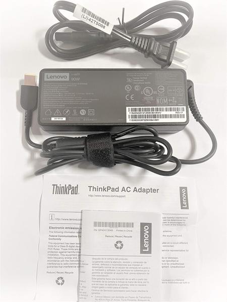 Imagem de Adaptador AC Lenovo 90W Slim Tip 0B46994 ADLX90NLC2A com cabo de alimentação