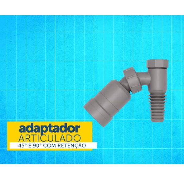 Imagem de Adaptador articulado 45 graus maquina de lavar roupa e louca