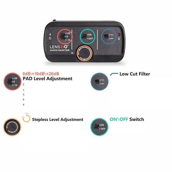 Imagem de Adaptador Áudio Lensgo D1L Microfones Câmeras E Filmadoras