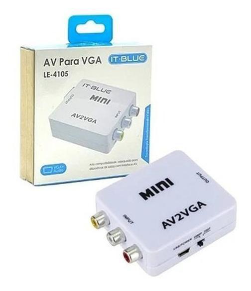 Imagem de Adaptador Av Vga - Conversor De Sinal De Vídeo Av Para Vga