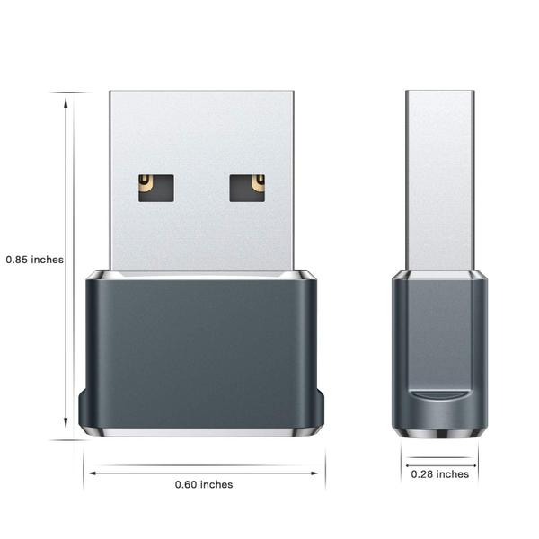 Imagem de Adaptador Basesailor para iPhone 16, carregador USB C para USB A, pacote com 3