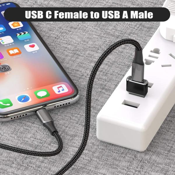 Imagem de Adaptador Basesailor USB para USB C Tipo C Feminino para USB A Macho