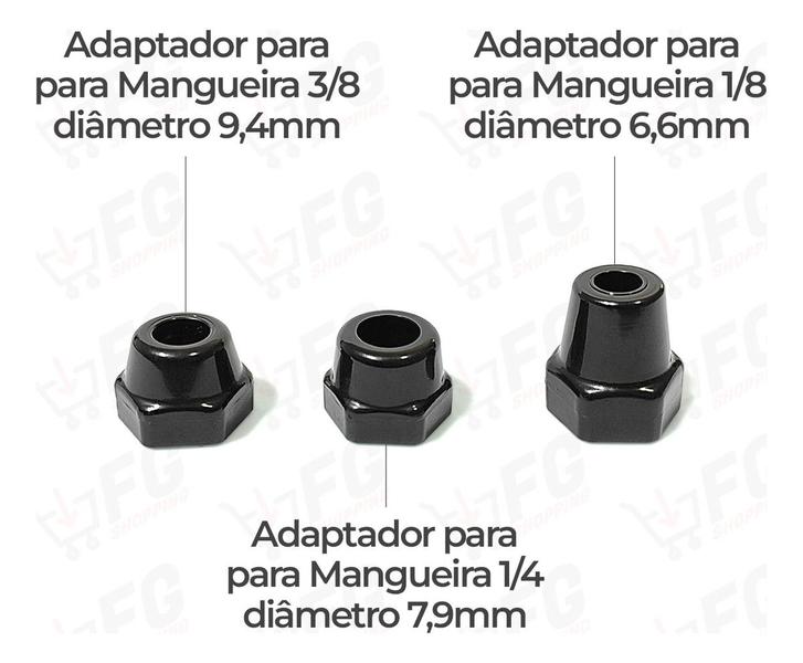 Imagem de Adaptador Bebedouro Filtro Água C/ Registro Ponto De Água Abs Preto