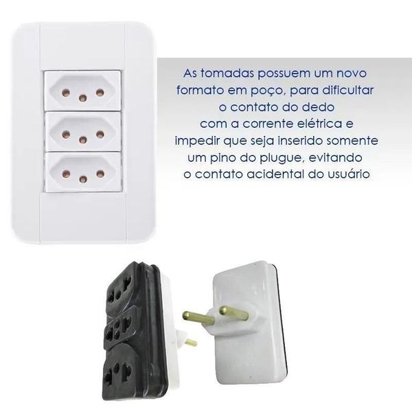 Imagem de Adaptador Benjamim Tomada 10 20A Casulo 3 Saídas Triplo Novo