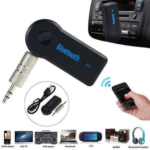 Imagem de Adaptador Bluetooth Carro P2 Auxiliar Bt-Receiver Com Mic