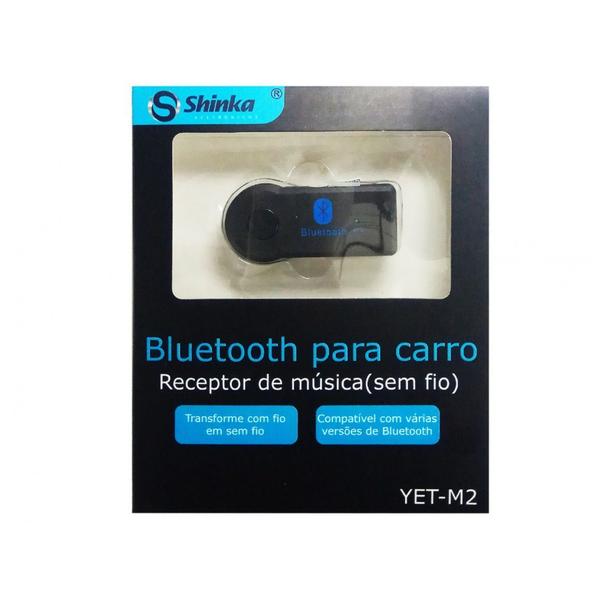 Imagem de Adaptador bluetooth veic. p/ audio recar. c/ mic (p2) ref: yet-m2