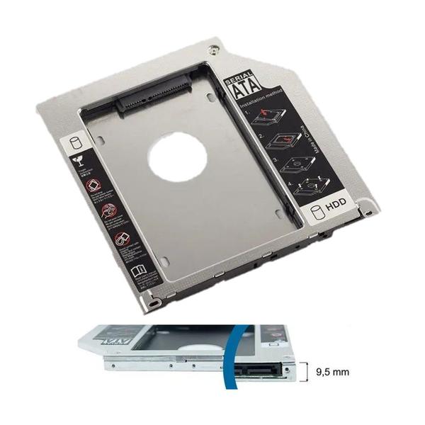 Imagem de Adaptador Caddy 9,5mm SATA segundo HD/SSD - BringIT