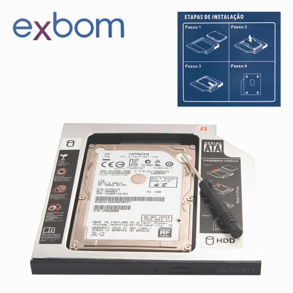 Imagem de Adaptador Caddy De 12,7 Mm Para Hd Sata 2,5” Ou Ssd - EXBOM