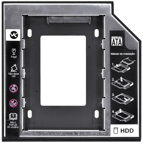 Imagem de Adaptador Caddy Para Hd Ou Ssd Gaveta Dvd Notebook Sata 12.7mm Ac-127