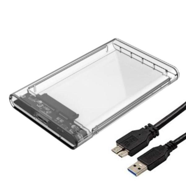 Imagem de Adaptador Case De Gaveta Hd Sata Externo Notebook Slim Usb 3.0 - Transparente cs07