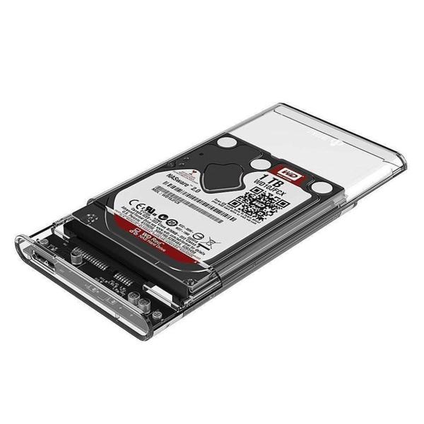 Imagem de Adaptador Case De Gaveta Hd Sata Externo Notebook Slim Usb 3.0 - Transparente - Exbom