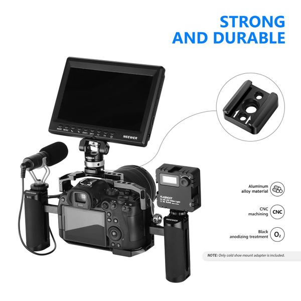 Imagem de Adaptador Cold Shoe Mount Neewer, pacote com 2 unidades ST26 para câmera DSLR