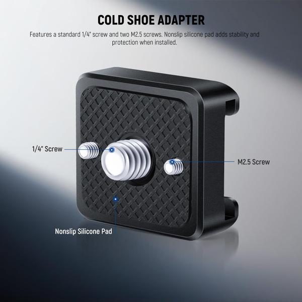 Imagem de Adaptador Cold Shoe Mount Neewer ST26 para gaiola de câmera DSLR