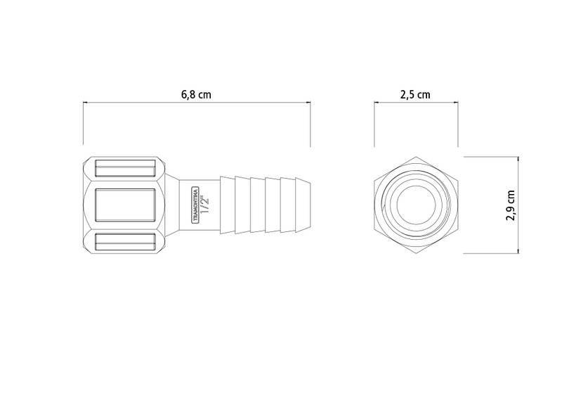 Imagem de Adaptador com rosca interna 1/2 tramontina