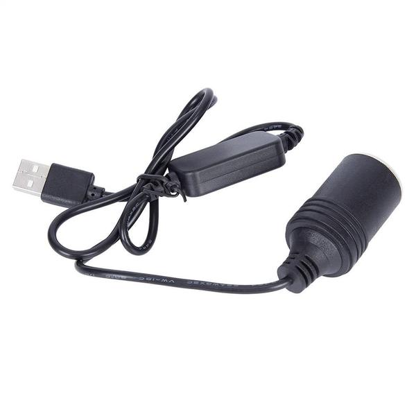 Imagem de Adaptador Conversor 5V Usb Para 12V Tomada Carro Barco 120Cm