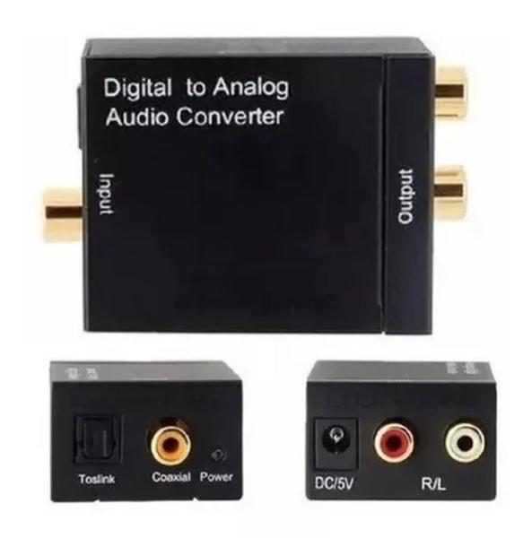 Adaptador Conversor Audio Digital Estereo Optico Auxiliar P2 - FY Imagem de Adaptador Conversor Audio Digital Estereo Optico Auxiliar P2