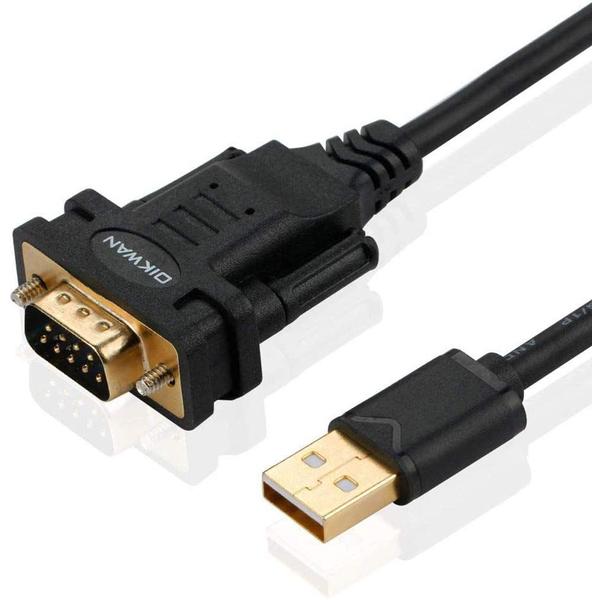 Imagem de Adaptador conversor de cabo serial USB para RS232 DB9 OIKWAN