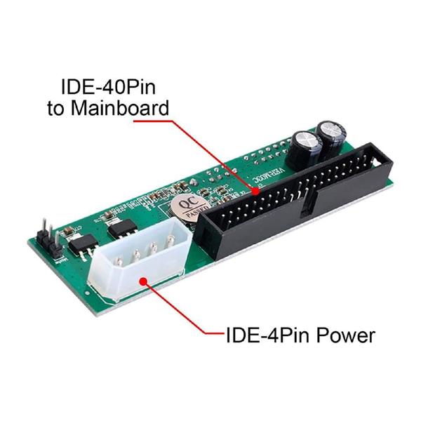 Imagem de Adaptador conversor de disco SATA para placa-mãe IDE/PATA de 40 pinos