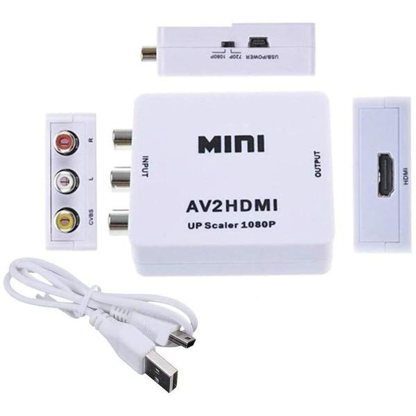 Imagem de Adaptador Conversor de Rca Video Composto Av para Hdmi - Av2hdmi