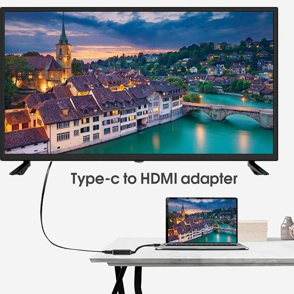 Imagem de Adaptador Conversor de Vídeo Tipo C para HDMI 4K Celular TV Projetor