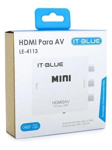 Adaptador Conversor Hdmi 2 Av Le-4113 - It Blue Imagem de Adaptador Conversor Hdmi 2 Av Le-4113