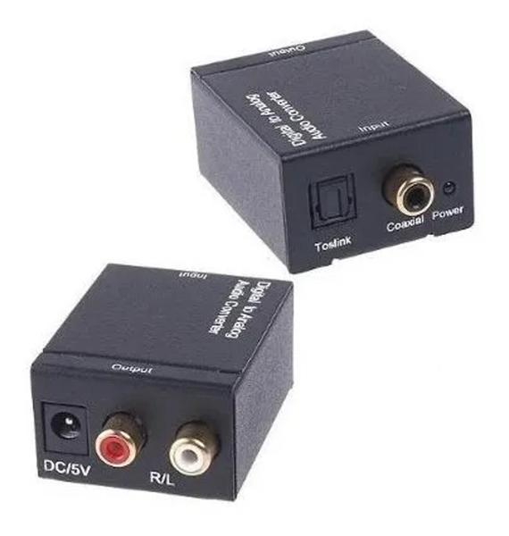 Adaptador Conversor Ótico Toslink E Coaxial Digital Para Rca - NewGold Imagem de Adaptador Conversor Ótico Toslink E Coaxial Digital Para Rca