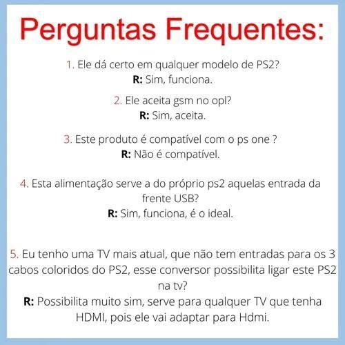 Imagem de Adaptador Conversor Ps2 Playstation 2 Para Hdmi Tv Monitor