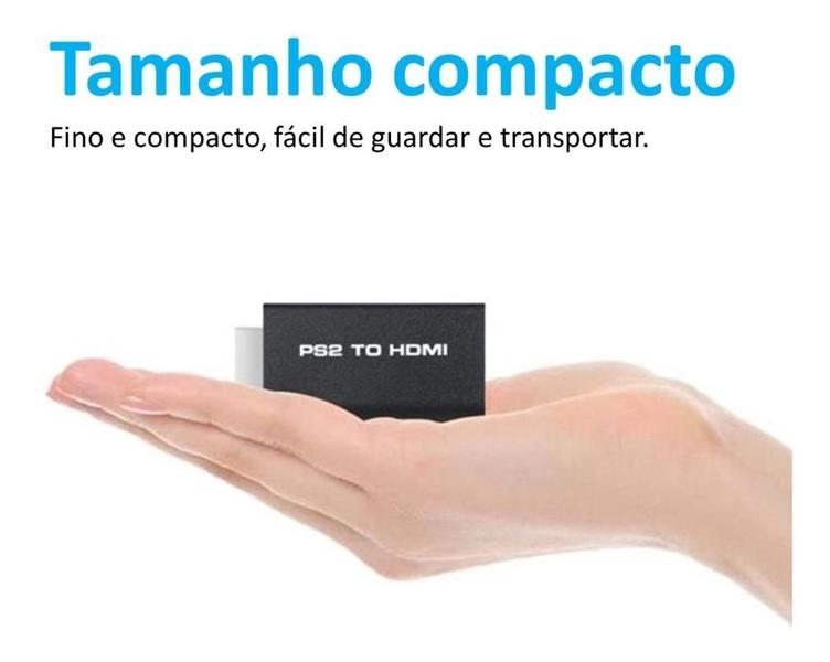 Imagem de Adaptador Conversor Ps2 Vídeo Áudio Av Para Hdmi + Cabo Hdmi