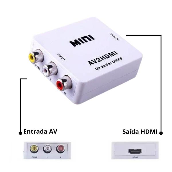 Imagem de Adaptador Conversor RCA AV para HDMI 1080p