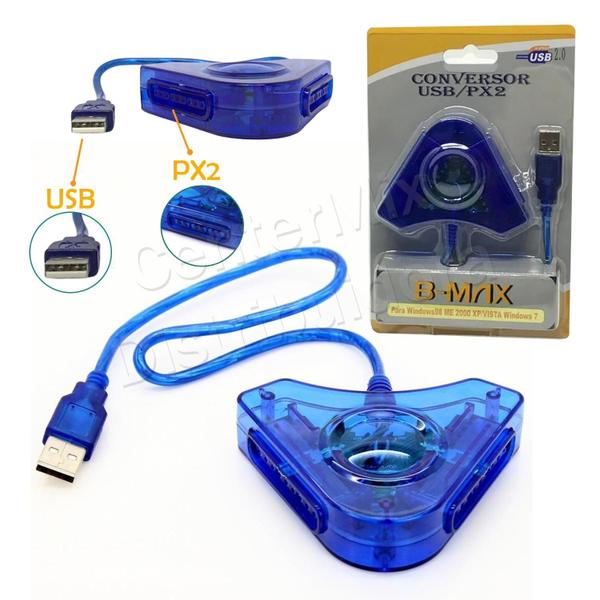 Imagem de Adaptador Conversor Usb Duplo Para Controle Playstation 2