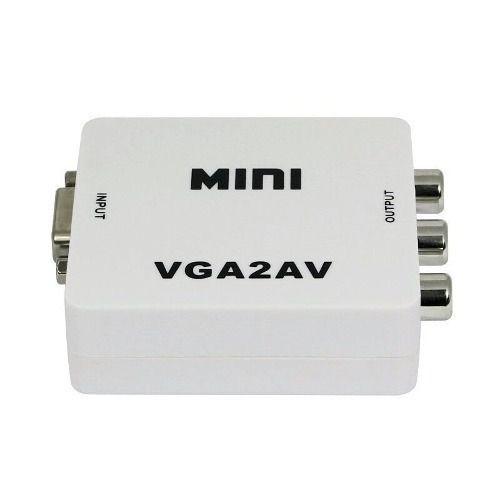 Imagem de Adaptador Conversor Vga Para Av Rca C/ Áudio P2 Barato