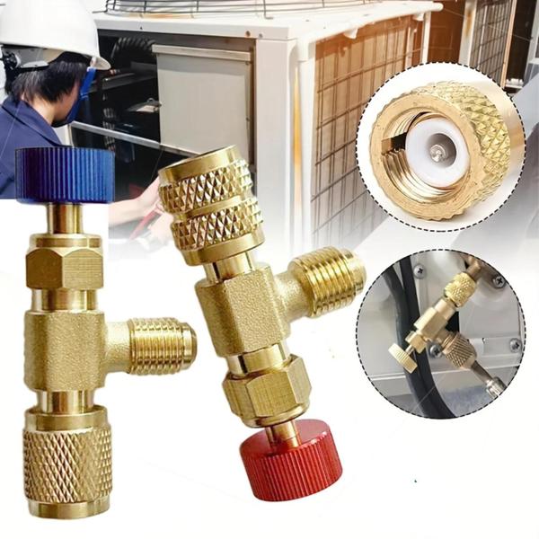 Adaptador de Ar Condicionado R410A/R22 com Mangueira de 1/4" Imagem de Adaptador de Ar Condicionado R410A/R22 com Mangueira de 1/4"
