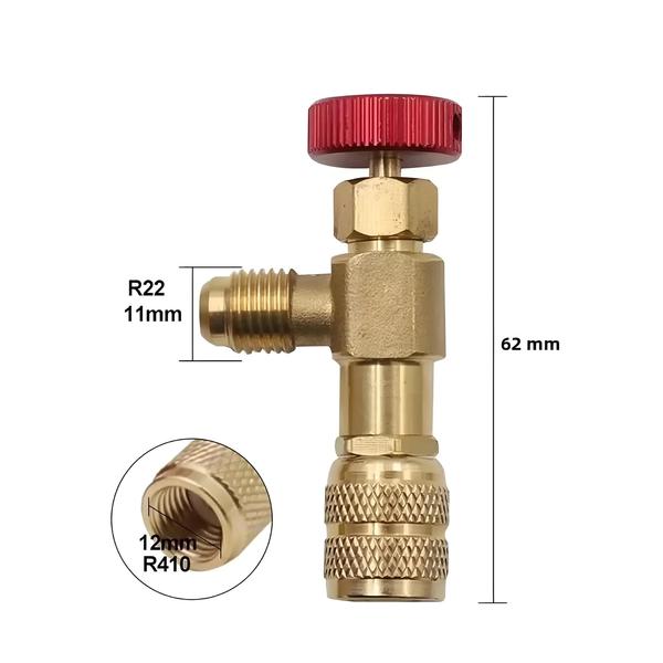 Adaptador de Ar Condicionado R410A/R22 com Mangueira de 1/4" Imagem de Adaptador de Ar Condicionado R410A/R22 com Mangueira de 1/4"