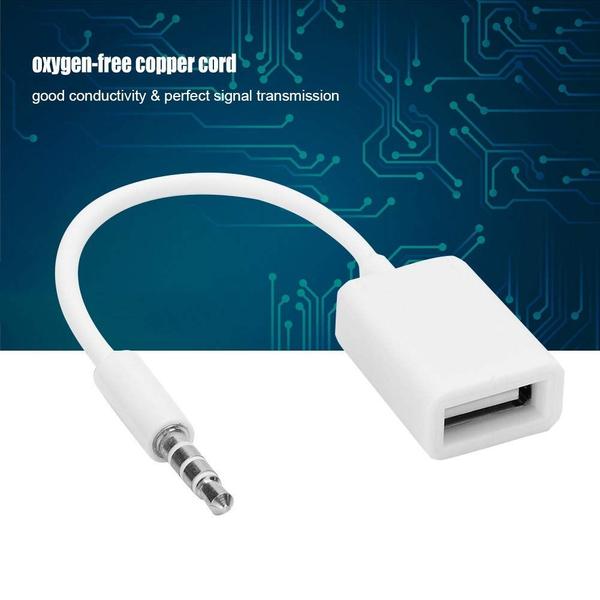 Imagem de Adaptador de áudio Ejoyous 3,5 mm Jack para USB Fêmea para música automotiva