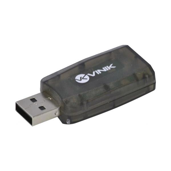 Imagem de Adaptador De Audio Para Headset USB Para 2p2 Fone E Microfone Desing Compacto Preto