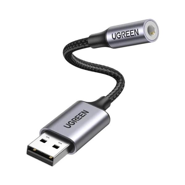 Imagem de Adaptador de Áudio USB para 3,5mm Ugreen - Placa de Som para PC, Laptop, PS5 e PS4