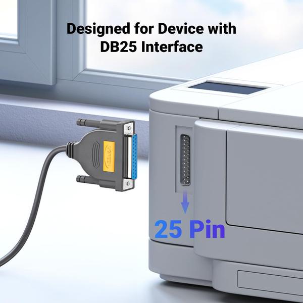 Imagem de Adaptador de cabo de impressora paralela USB para DB25 6 pés UGREEN