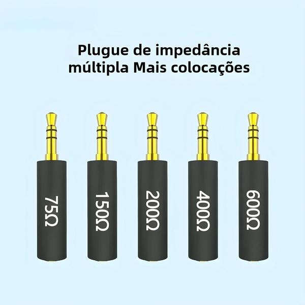 Imagem de Adaptador De Cancelamento De Ruído De Fone De Ouvido Condutor Jcally De Alta Impedância 75-600 Ohm