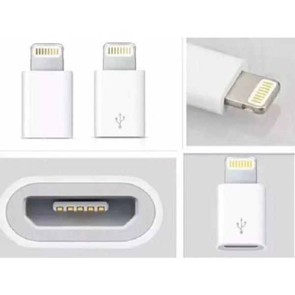 Imagem de Adaptador de Carregador V8 Android para iPhone Lightning -  Micro USB V8 para Lightning LE-09