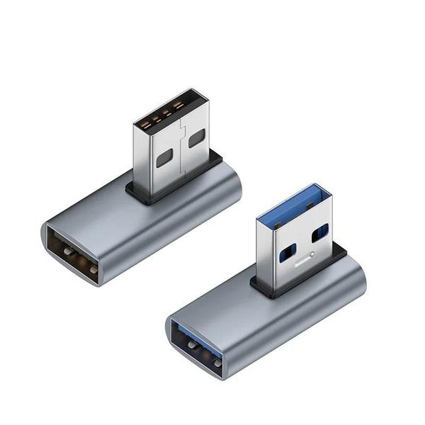 Imagem de Adaptador De Extensão USB 3.0 De Ângulo Reto 10 Gbps NNBILI Macho Para Fêmea Conector De Cotovelo